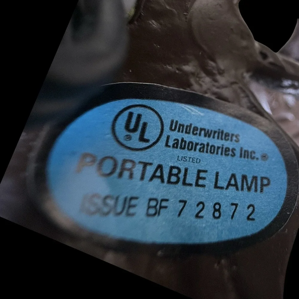 Underwriters Laboratories Portable Lamp Cherub Floral Tulip Glass Table Lamp 6